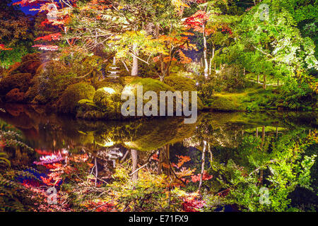 Nikko, Japon à Shoyo-en jardin à l'automne. Banque D'Images