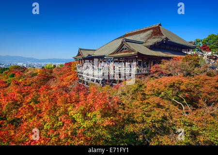 Kyoto, Japon à Temple Kiyomizudera à l'automne. Banque D'Images