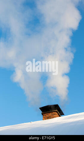 Fumée de Smokestack , Finlande Banque D'Images