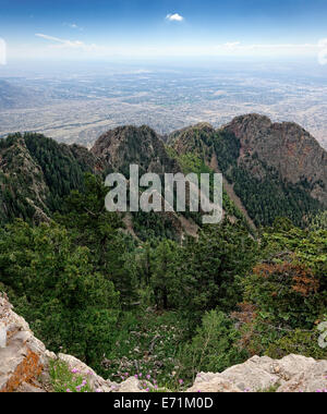 Avis de Sandia Peak, Albuquerque, NM Banque D'Images