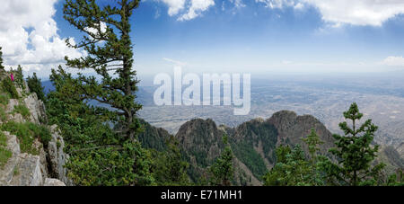 Avis de Sandia Peak, Albuquerque, NM Banque D'Images