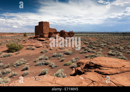 Wukoki Ruines - Le Wupatki National Monument est un Monument National situé dans le centre-nord de l'Arizona, près de Flagstaff. Banque D'Images