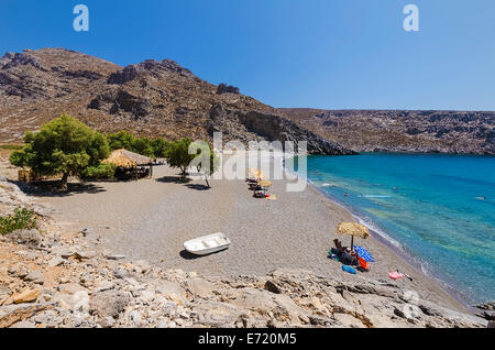 Vatses beach en Grèce île Astypalée Banque D'Images