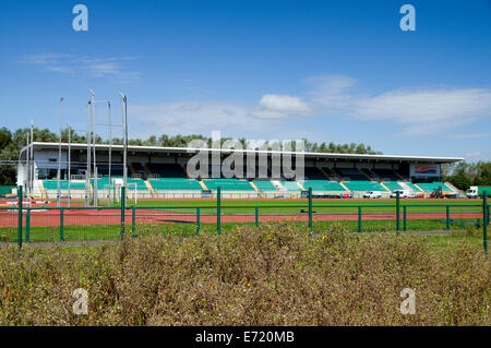 Stade de l'athlétisme international de Cardiff, Leckwith Road, Cardiff, Pays de Galles, Royaume-Uni. Banque D'Images