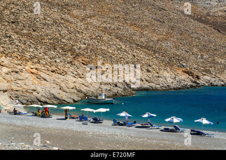 Kaminakia beach en Grèce île Astypalée Banque D'Images