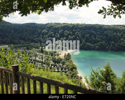 Domaine de Chalain camping au lac de Chalain lac, Jura, France Banque D'Images