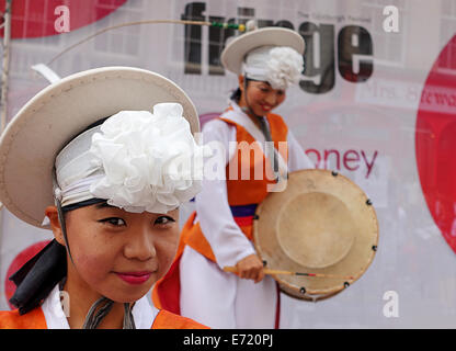 Les artistes de rue.La frange.Edimbourg.2014 Banque D'Images