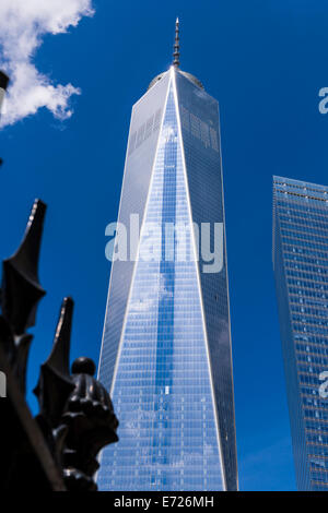 One World Trade Center - Tour de la liberté, s'élève au-dessus de la partie basse de Manhattan, New York City - USA. Banque D'Images