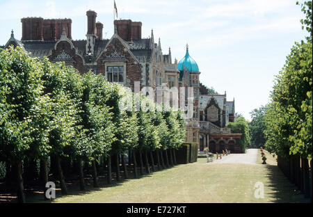 Sandringham House - Norfolk accueil de Sa Majesté la Reine Elizabeth II, la Grande-Bretagne. Banque D'Images