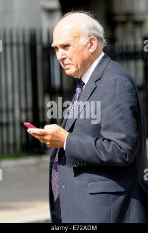 Vince Cable (Câble) John Vincent (ex-député libéral-démocrate, Twickenham) et d'affaires Secrétaire, jusqu'à 2015 Banque D'Images