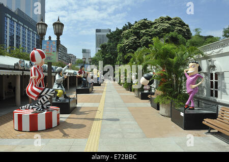 Avenue de la bande dessinée de Hong Kong Stars, du parc de Kowloon, Tsim Sha Tsui, Hong Kong, Chine Banque D'Images