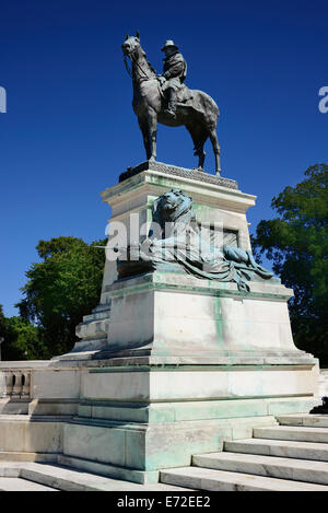 USA, Washington DC, Capitol Hill Ulysses S. Grant Memorial Statue du général monté à cheval. Banque D'Images