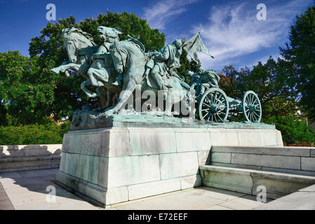 USA, Washington DC, Capitol Hill Ulysses S. Grant Memorial Le Groupe d'artillerie. Banque D'Images