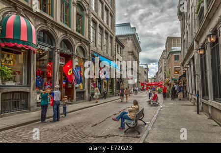 Vieux Vieux Montréal zone touristique Banque D'Images