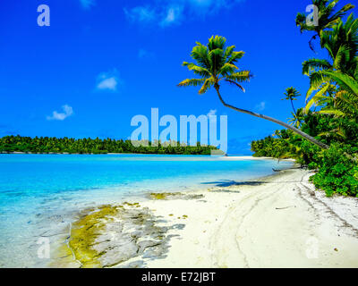 Une image de paradis à Aitutaki, Îles Cook Banque D'Images