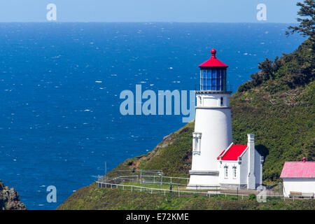 Le phare de Heceta Head près de Florence, Oregon, USA. Banque D'Images