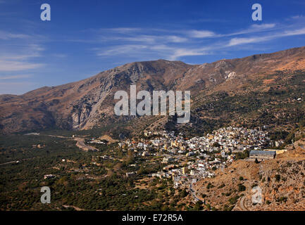 Le martyric village de Viannos, Héraklion, Crète, Grèce. Banque D'Images