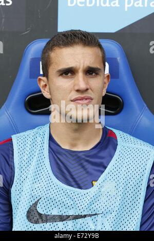 Pamplona, Espagne. 31 août, 2014. Jordi Masip (Barcelone) Football/soccer : espagnol 'Liga Espanola' match entre Villarreal et Barcelone à la Stade El Madrigal à Vila-Real, Espagne . © Kawamori Mutsu/AFLO/Alamy Live News Banque D'Images