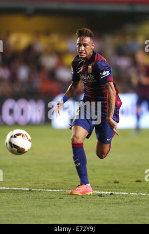 Pamplona, Espagne. 31 août, 2014. Neymar (Barcelone) Football/soccer : espagnol 'Liga Espanola' match entre Villarreal et Barcelone à la Stade El Madrigal à Vila-Real, Espagne . © Kawamori Mutsu/AFLO/Alamy Live News Banque D'Images