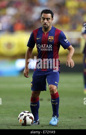 Pamplona, Espagne. 31 août, 2014. Xavi (Barcelone) Football/soccer : espagnol 'Liga Espanola' match entre Villarreal et Barcelone à la Stade El Madrigal à Vila-Real, Espagne . © Kawamori Mutsu/AFLO/Alamy Live News Banque D'Images