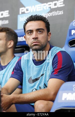 Pamplona, Espagne. 31 août, 2014. Xavi (Barcelone) Football/soccer : espagnol 'Liga Espanola' match entre Villarreal et Barcelone à la Stade El Madrigal à Vila-Real, Espagne . © Kawamori Mutsu/AFLO/Alamy Live News Banque D'Images