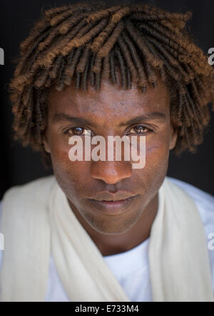 L'homme de la tribu Afar, Ethiopie, Afambo Banque D'Images