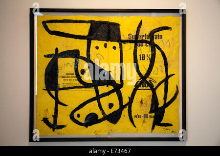 Joan Miró, personnages sur l'exposition au Musée d'Art Contemporain de Dalt Vila à Ibiza Banque D'Images