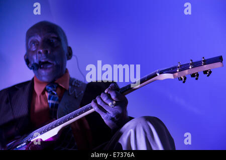 Londres, Royaume-Uni. Jeudi 4 septembre 2014. Blues légendaire homme Leo Bud Welch, un 82 ans de Mississippi Blues et gospel musicien jouant sa musique vivre à Londres pour la première fois, suite à la sortie de son premier album en 2014. Crédit : Michael Kemp/Alamy Live News Banque D'Images