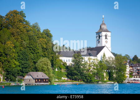 L'église paroissiale, Saint Wolfgang, lac Wolfgangsee, Salzbourg, Flachgau, Haute Autriche, Autriche, Europe Banque D'Images