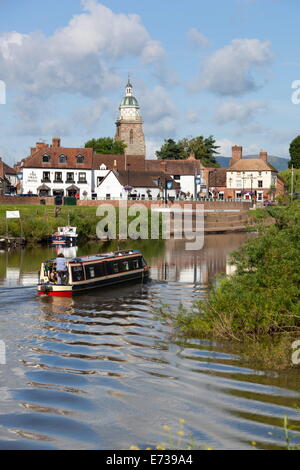 Le Pepperpot et ville sur la rivière Severn, Upton sur Severn, Worcestershire, Angleterre, Royaume-Uni, Europe Banque D'Images
