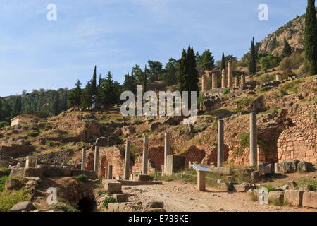 Delphi, UNESCO World Heritage Site, Péloponnèse, Grèce, Europe Banque D'Images