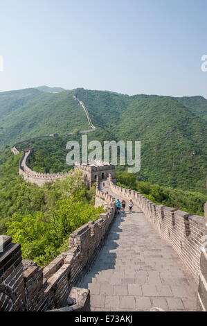 La première section de Mutianyu de la Grande Muraille, UNESCO World Heritage Site, Beijing, China, Asia Banque D'Images