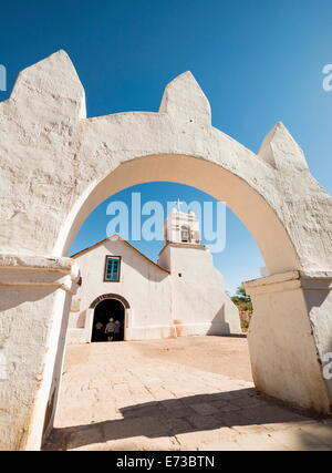 Eglise de San Pedro, San Pedro de Atacama, Désert d'Atacama, El Norte Grande, Chili, Amérique du Sud Banque D'Images