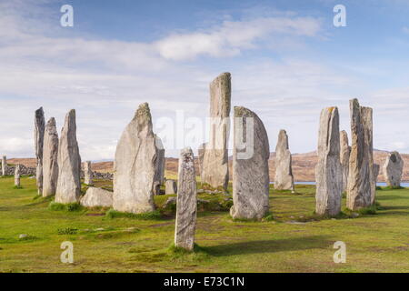 L'Callanish Stones sur l'île de Lewis, îles Hébrides, Ecosse, Royaume-Uni, Europe Banque D'Images