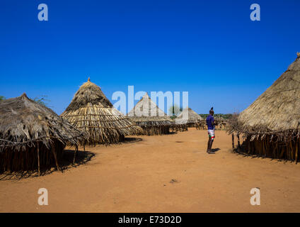 Hamer Village , Turmi, Ethiopie Banque D'Images