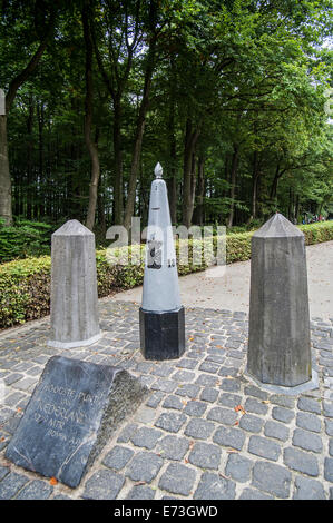 Le point culminant des Pays-Bas, 322,7 mètres (1 059 ft) au-dessus de sieste à la Vaalserberg, Vaals, Pays-Bas Banque D'Images