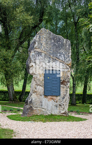 Le Monument de l'Europe sur le tripoint entre la Belgique, l'Allemagne et le Luxembourg à Ouren, Luxembourg, Belgique Banque D'Images