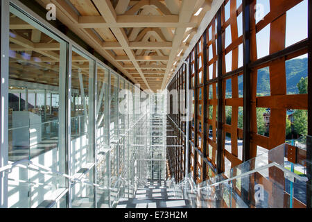 Escalier, Aspen Art Museum (par l'Architecte Shigeru Ban), Aspen, Colorado USA Banque D'Images