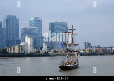 Londres, Royaume-Uni. 5 Septembre, 2014. London's premier Tall Ships regatta pendant 25 ans est actuellement détenu à la Royal Greenwich. Megawhat Crédit : Rachel/Alamy Live News Banque D'Images