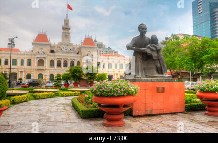 Ho Chi Minh city hall ou l'hôtel de ville de Saïgon Banque D'Images