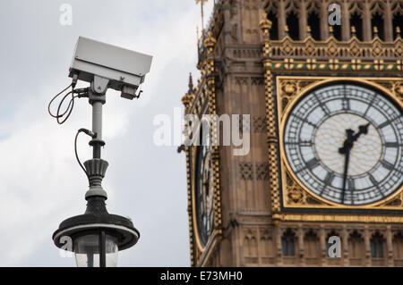 Le Parlement de Londres, surveillance CCTV Banque D'Images