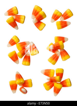 Halloween Candy Corns isolé sur fond blanc Banque D'Images