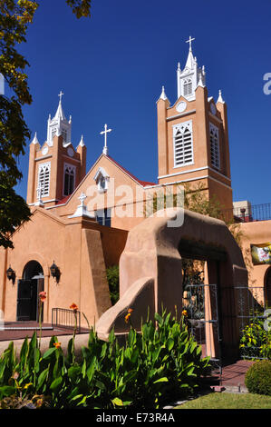 San Felipe de Neri église paroissiale, Albuquerque, New Mexico, USA - 1793 Banque D'Images