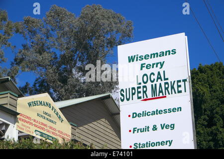 Ville de Wisemans Ferry dans la région de la rivière Hawkesbury régional,Nouvelle Galles du Sud, Australie ville a condamné et riche passé colonial Banque D'Images