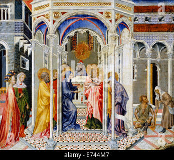 Présentation du Christ au Temple - par Giovanni di Paolo, 1435 Banque D'Images