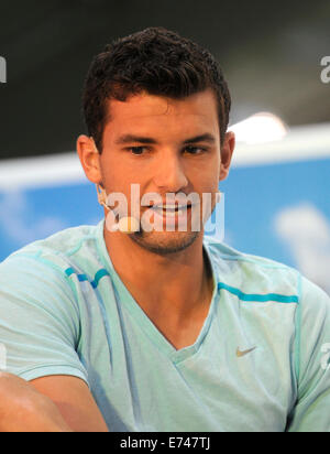 SOFIA-MARS,29 la joueuse de tennis bulgare Grigor Dimitrov lors d'une conférence de presse avant de Davis Cup le 29 mars, Sofia Banque D'Images