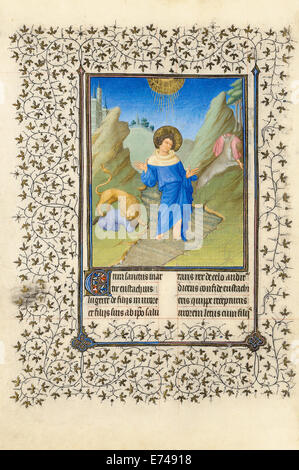 Les Belles Heures de Jean de France, Duc de Berry - Herman, Paul et Jean de Limbourg, 1409 Banque D'Images