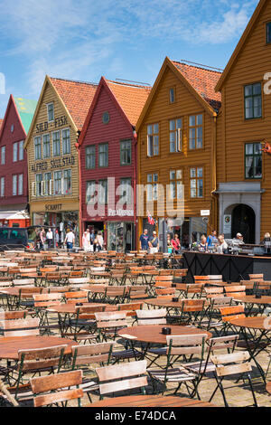 Tyske Bryggen, Bergen, Norvège, Scandinavie. Banque D'Images