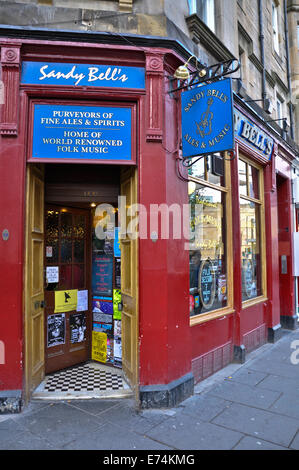 Sandy Bell's pub et musique lieu à Édimbourg, Écosse Banque D'Images