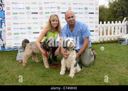 Londres, Royaume-Uni. Sep 6, 2014. Le chiot, le chiot aide et parade fun dog show à accroître la sensibilisation de l'agriculture au commerce cruel chiot Primrose Hill, Londres. Credit : Voir Li/Alamy Live News Banque D'Images